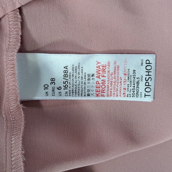 Topshop Pink Wrap Balloon Sleeve Satin Feel Tie Waist Dressy Stylish Mini Dress - Picture 8 of 13